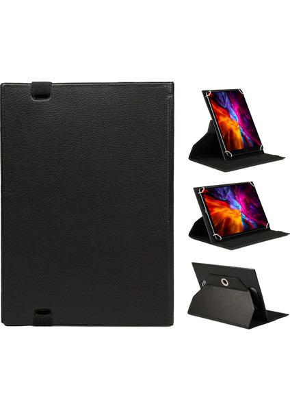 Vorcom S Tab7 10.1" Tablet Uyumlu Kapaklı Standlı Universal Tablet Kılıfı