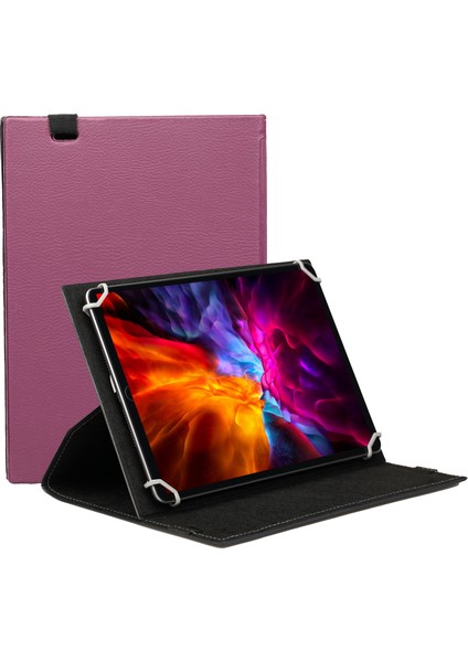 Samsung Galaxy Tab S6 Lite (2022) 10.4 Inç Tablet Uyumlu Kapaklı Standlı Universal Tablet Kılıfı
