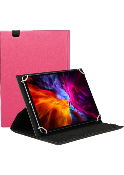 Vorcom Quartzpro Tablet Uyumlu 10.1 Inç Kapaklı Standlı Universal Tablet Kılıfı