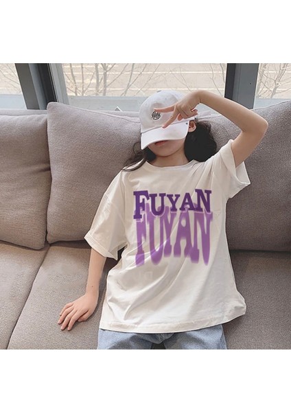 Özel Tasarım Fuyan Dijital Baskılı %100 Pamuk Sokak Stili Hip Hop Japon Stil Kız Çocuk T-Shırt