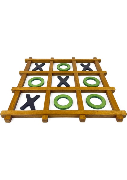 Tic-Tac-Toe Ahşap Oyun Portatif Eğitici Oyun
