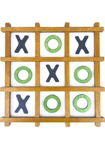 Tic-Tac-Toe Ahşap Oyun Portatif Eğitici Oyun