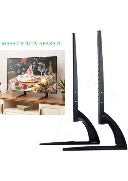 Inters Tech Evrensel Masaüstü Tv Standı 32-75" LCD LED Ayarlanabilir Sabit Ekran Tv Montaj