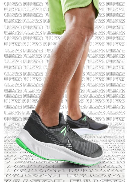 Quest 3 Shield Walk Run Shoes Water Rpll. Reflektörlü Yürüyüş Koşu Ayakkabısı Siyah Yeşil