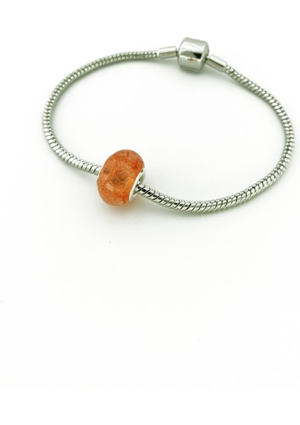 Turuncu Murano Çelik Charm fiyatları