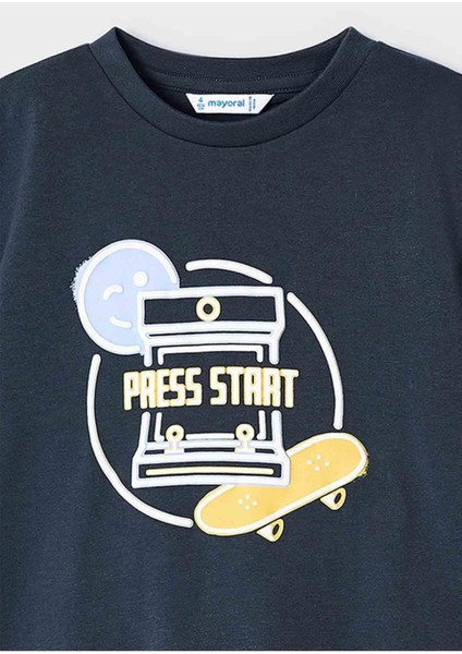 Yazlık Erkek Kısa Kol T-Shirt Koyu Lacivert modelleri