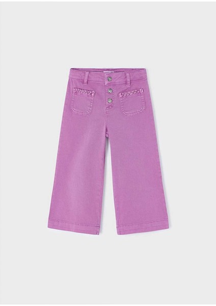 Yazlık Kız Gabardin Pantolon - Pembe