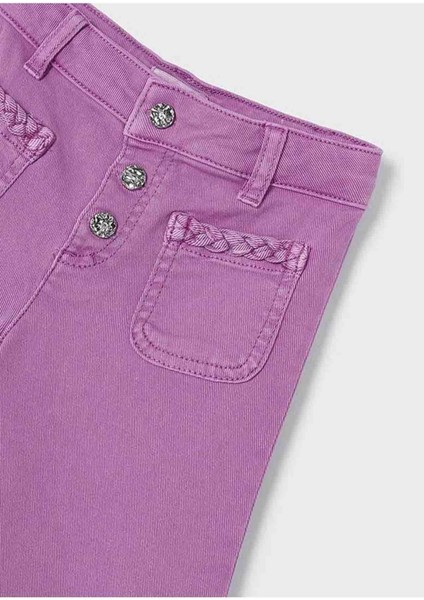 Yazlık Kız Gabardin Pantolon - Pembe