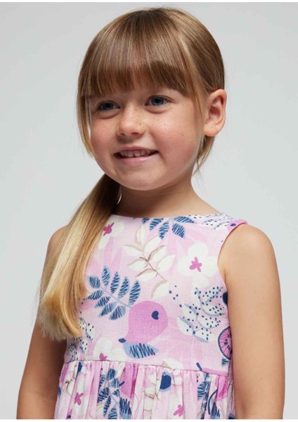 Yazlık Kız Baskılı Elbise - Lila fiyatları