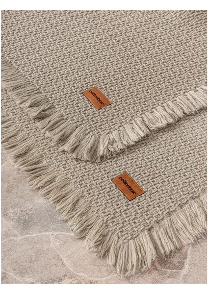 Bath Rug Set Bej 75X125 60X90