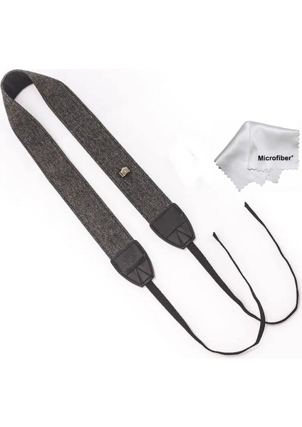 Retro Vintage Gri Siyah Omuz Boyun Askısı Neck Strap Canon Nikon Sony Fujifilm Olympus