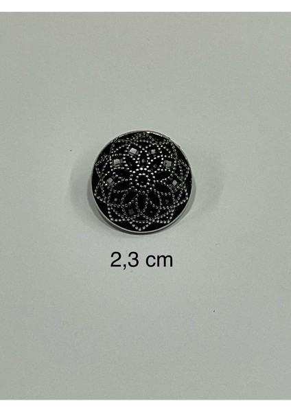 Trençkot Ceket Düğmesi / Metal Düğme / Nikel Kaplama Gümüş / 2,5 cm / 6 Lı Set/mde modelleri
