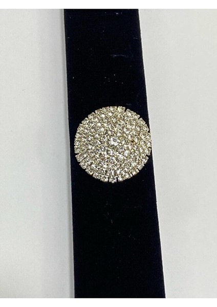 Taşlı Düğme /taşlı Klipsli Düğme/ 2,7 cm Gümüş modelleri