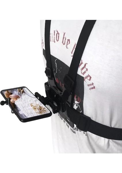 Cep Telefonu Uyumlu Göğüs Kemeri Vlog Video Çekim Seti Phone Holder Chest Body Strap