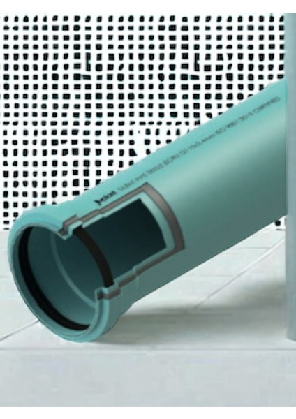 Sessiz Boru Mavi Pvc 70*2000 2 mt