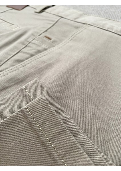 Erkek Regular Fit Normal Kesim Likralı Esnek Rahat Yüksek Bel Mevsimlik Gabardin Keten Pantolon