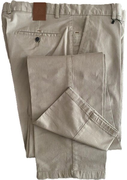 Erkek Regular Fit Normal Kesim Likralı Esnek Rahat Yüksek Bel Mevsimlik Gabardin Keten Pantolon
