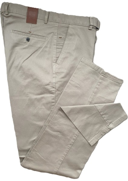 Erkek Regular Fit Normal Kesim Likralı Esnek Rahat Yüksek Bel Mevsimlik Gabardin Keten Pantolon