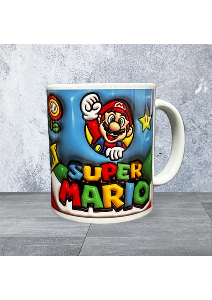 Super Mario 3 Boyutlu Baskılı Premium Kupa