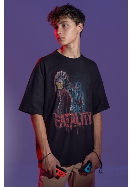 Unisex Sub-Zero Baskılı T-Shirt Mortal Kombat Baskılı T-Shirt fiyatları