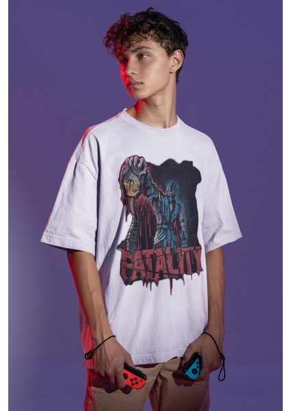Unisex Sub-Zero Baskılı T-Shirt Mortal Kombat Baskılı T-Shirt fiyatları