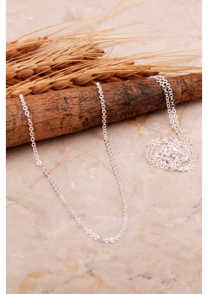 Ezme Forse 70 cm Gümüş Zincir Kolye 71