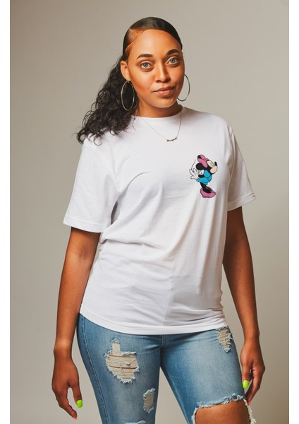 Minnie Mouse Baskılı T-Shirt Erkek-Kadın Couple Çift T-Shirt fiyatları