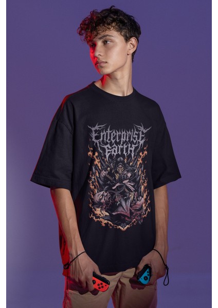 Unisex Mortal Kombat Baskılı T-Shirt Scorpion Baskılı T-Shirt