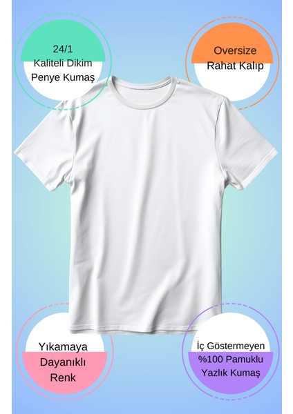 Unisex Oversize Some Thing Wrong With Me Yazılı T-Shirt fırsatları