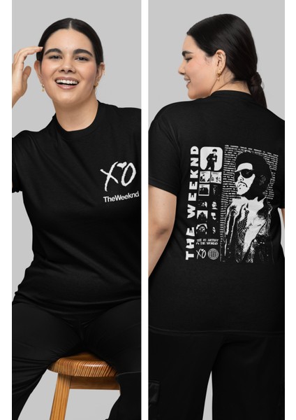 Unisex Xo The Weeknd Sırt Baskılı T-Shirt