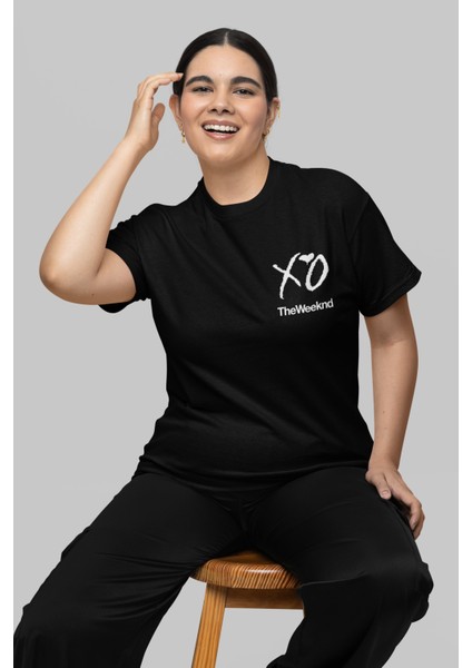 Unisex Xo The Weeknd Sırt Baskılı T-Shirt