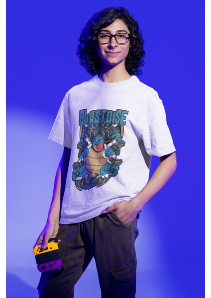 Unisex Oversize Blastoise Baskılı T-Shirt Erkek-Kadın Pokemon Baskılı T-Shirt fiyatları