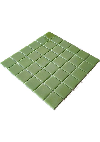 Yaşam Alanlarının Tüm Yüzeyleri Için Cam Mozaik. Renk: Mint Yeşili. Cam Ölçüsü: 50X50 Mm. File Ölçüsü: 31.5X31.5 Cm. ( 1 Kutu = 10 File Karo = 1 M2 Fiyatıdır. ) fiyatları