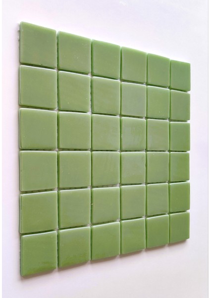 Yaşam Alanlarının Tüm Yüzeyleri Için Cam Mozaik. Renk: Mint Yeşili. Cam Ölçüsü: 50X50 Mm. File Ölçüsü: 31.5X31.5 Cm. ( 1 Kutu = 10 File Karo = 1 M2 Fiyatıdır. ) fırsatları