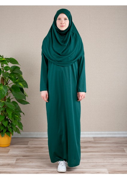 Başörtülü Pratik Tek Parça Namaz Elbisesi