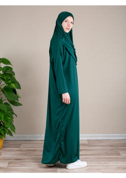 Başörtülü Pratik Tek Parça Namaz Elbisesi
