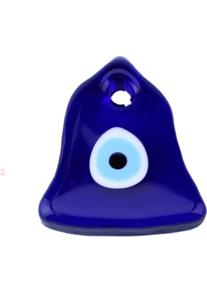 Cam Nazar Boncuğu Delikli Çan Modeli Büyük Boy 8X10 cm