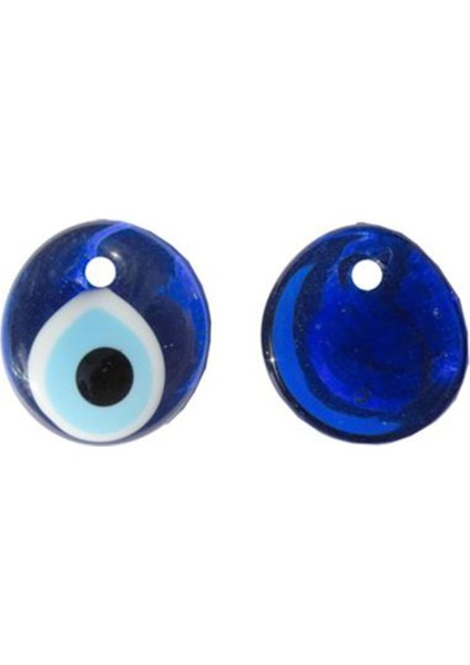 Cam Nazar Boncuğu 8.5 cm Delikli (10 Adet)
