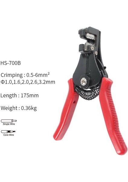 HS-700A TP-700B Kablo Sıyırma Pensesi 0.5 - 6 Mm2