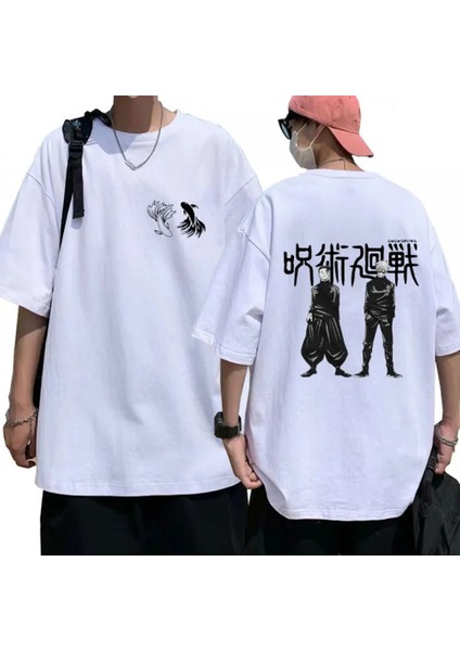 Anime Jujutsu Kaisen Satosugu Ön Arka Baskılı T-Shirt