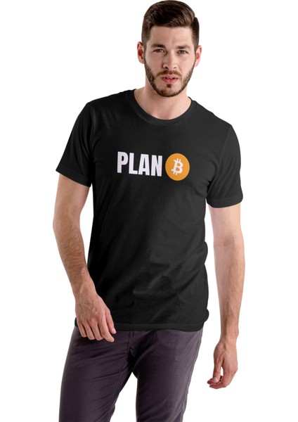 Plan Bitcoin T-Shirt Siyah Unisex