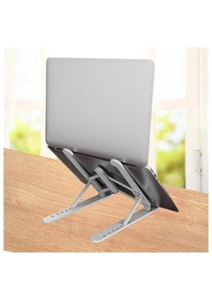 Buffer® Ayarlanabilir Plastik Dizüstü Destek Tabanı Katlanabilir Taşınabilir Laptop Sehpası Yükselti