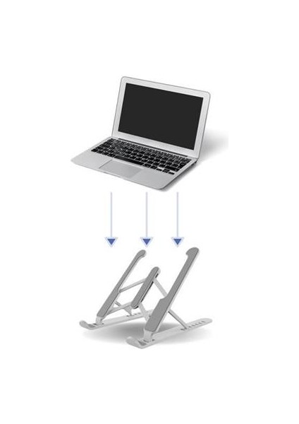 Buffer® Ayarlanabilir Plastik Dizüstü Destek Tabanı Katlanabilir Taşınabilir Laptop Sehpası Yükselti
