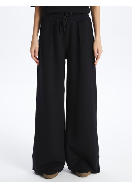 Washington - Palazzo Bol Kalıp Rahat ve Yumuşak Dokulu Modal Pantolon - Siyah Renk modelleri