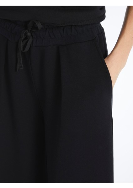 Washington - Palazzo Bol Kalıp Rahat ve Yumuşak Dokulu Modal Pantolon - Siyah Renk fırsatları