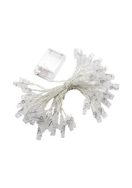 Buffer® 3 Metre 20LI LED Işıklı Dekoratif Fotoğraf Askılığı Mandalları fiyatları