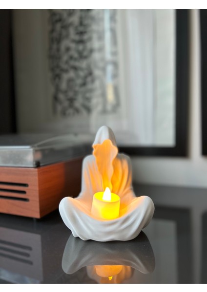 Dorden 3D Mumluk Hayalet Ruh LED Tealight Dekoratif Mumluk