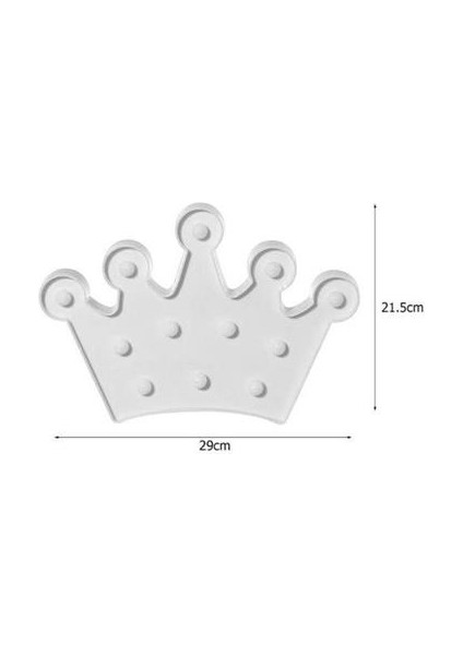 Buffer® 3D Dekoratif Pilli Kraliçe Tacı Model LED Masa ve Gece Lambası modelleri