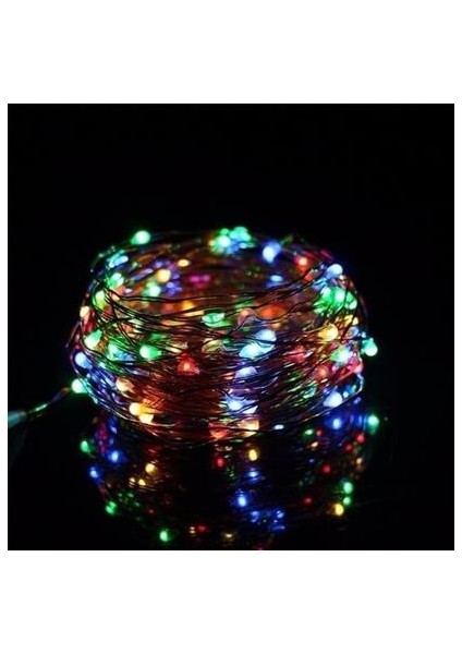 Buffer® Pilli Renkli Peri LED Işık Dekoratif Aydınlatma 5 Metre Rgb LED