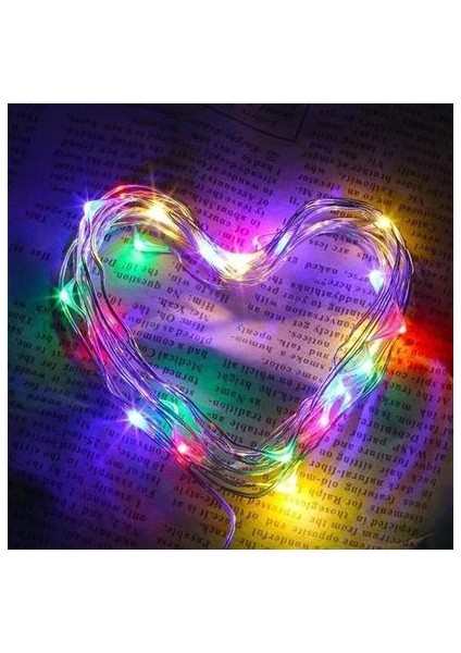 Buffer® Pilli Renkli Peri LED Işık Dekoratif Aydınlatma 5 Metre Rgb LED
